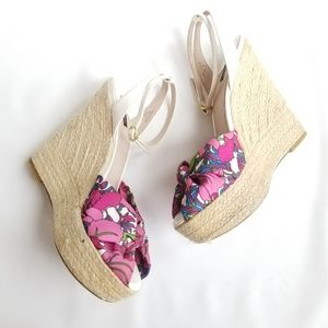 new Joan & David Espadrille Wedge Sandal Shoes Size 9.5